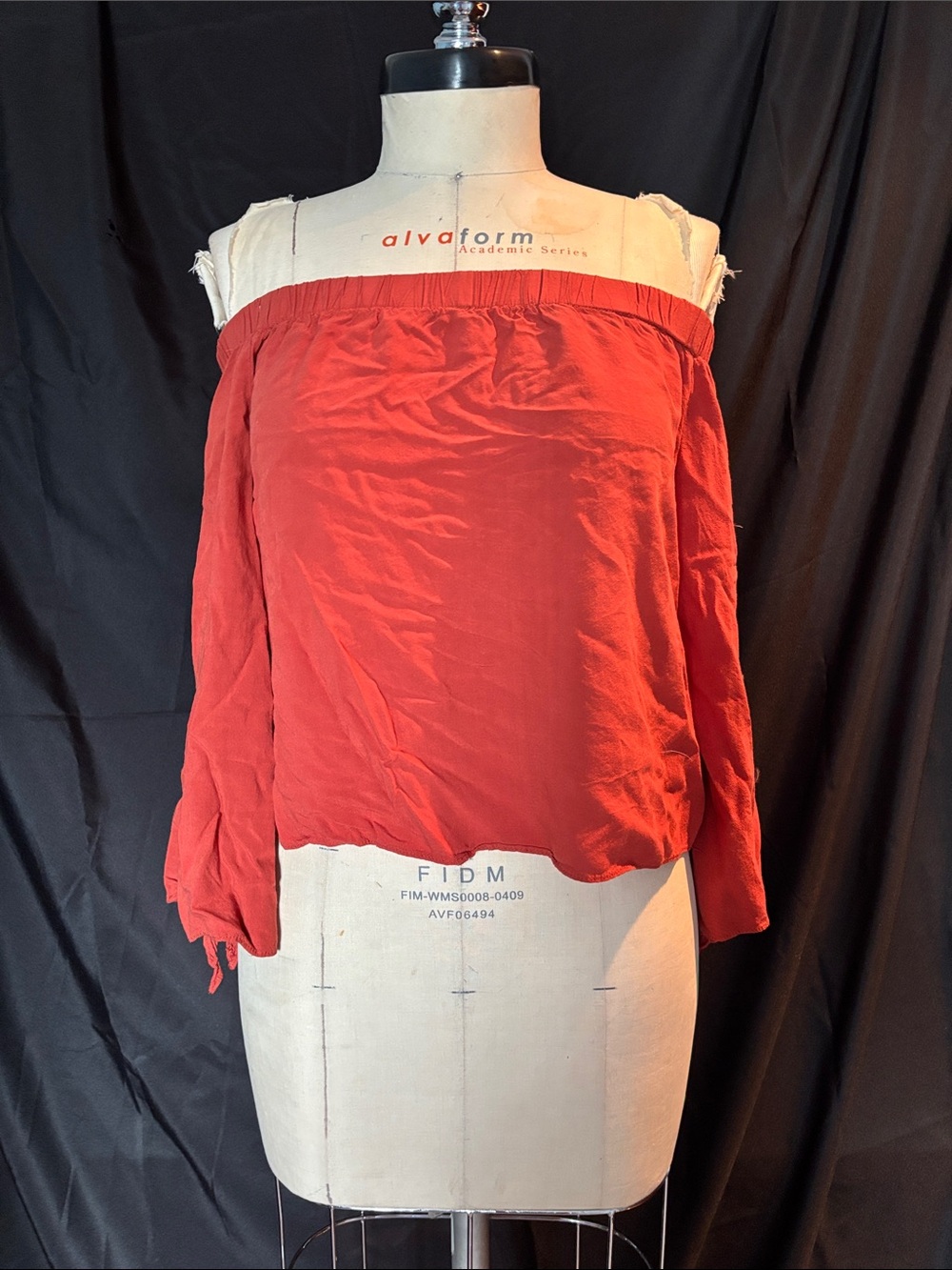 Off-Shoulder Red Women's Top